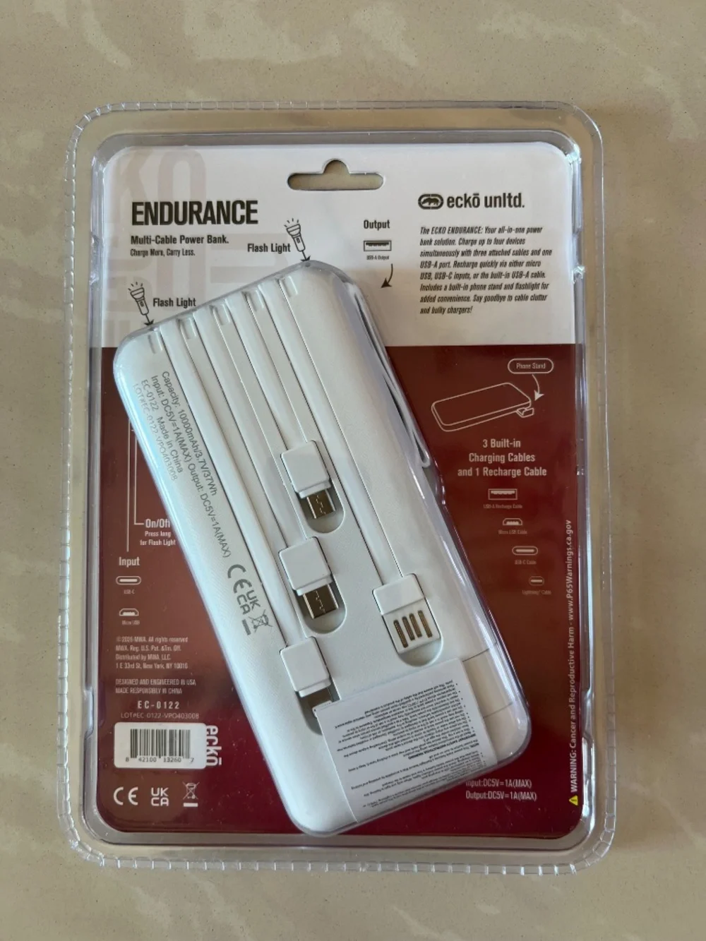#2910 Eckō Unltd. Endurance Multi-Cable Power Bank